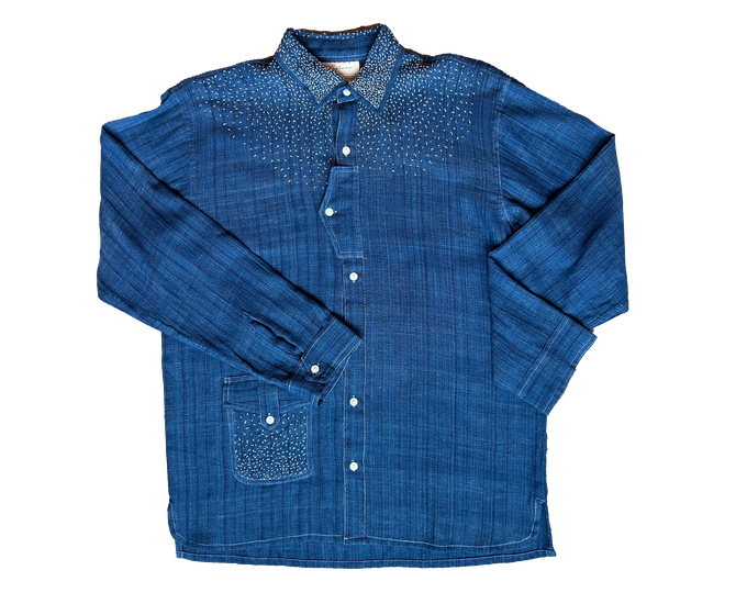 Indigo Shirt- Sample 07- M/L from Lafaani