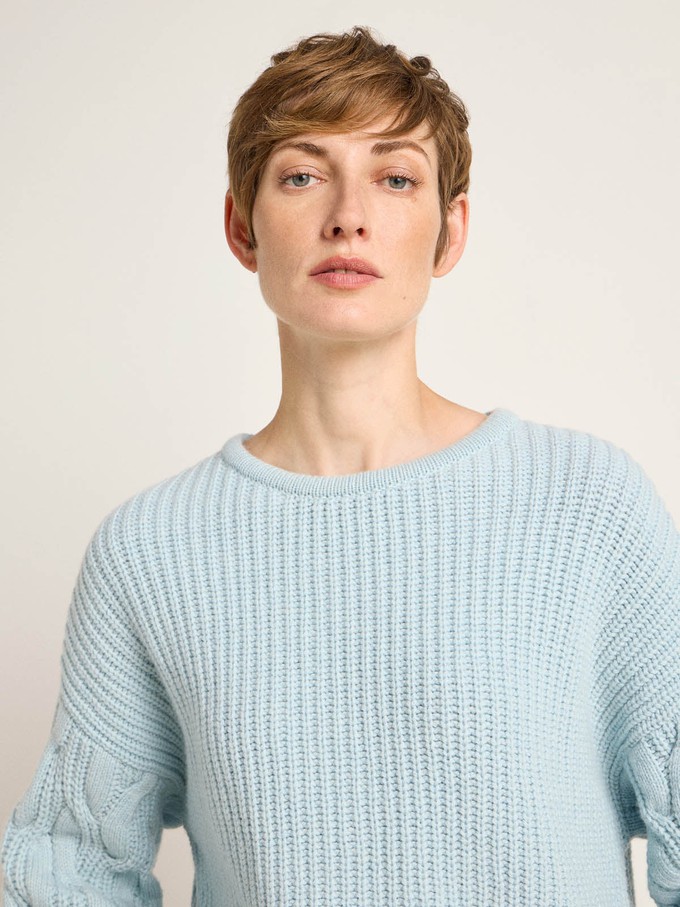 Pullover mit Zopfmuster (GOTS) from LANIUS