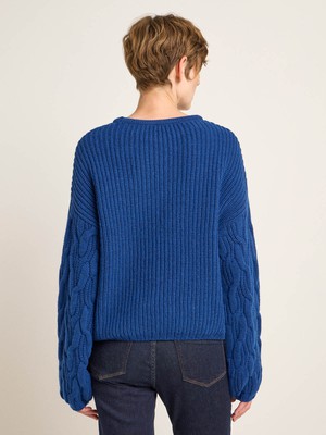 Pullover mit Zopfmuster (GOTS) from LANIUS