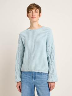 Pullover mit Zopfmuster (GOTS) via LANIUS