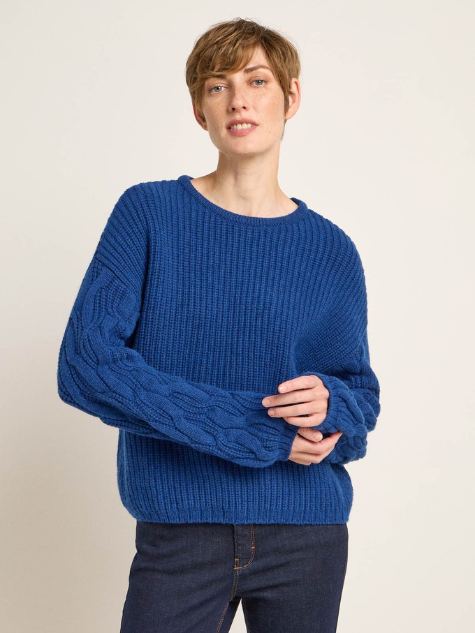 Pullover mit Zopfmuster (GOTS) from LANIUS