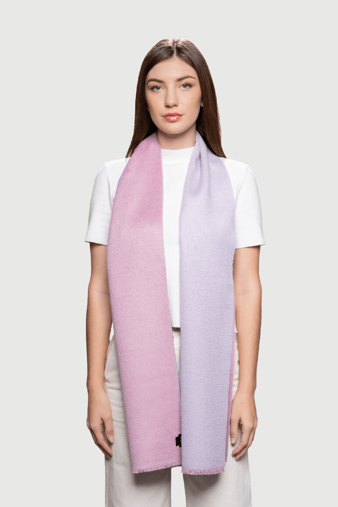 Two Tone Baby Alpaca Scarf from Lavender Hill Clothing