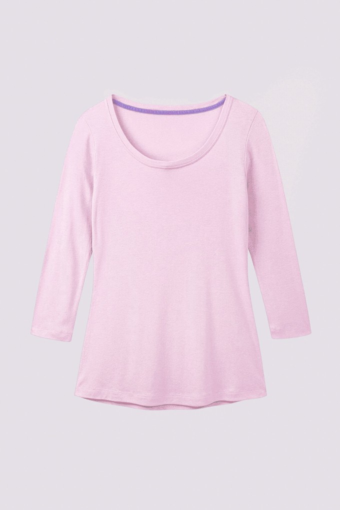 3/4 Sleeve Scoop Neck Cotton Modal Blend T-Shirt from Lavender Hill Clothing