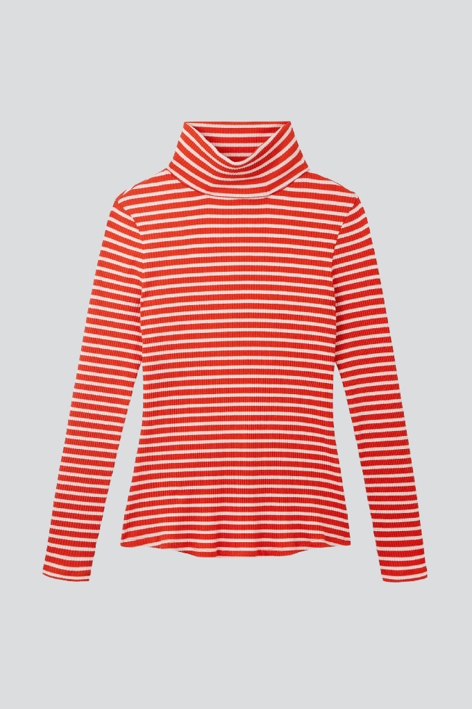 Striped Cotton Roll Neck from Lavender Hill Clothing