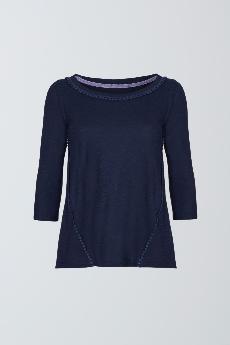 3/4 Sleeve Cotton Pom T-shirt via Lavender Hill Clothing