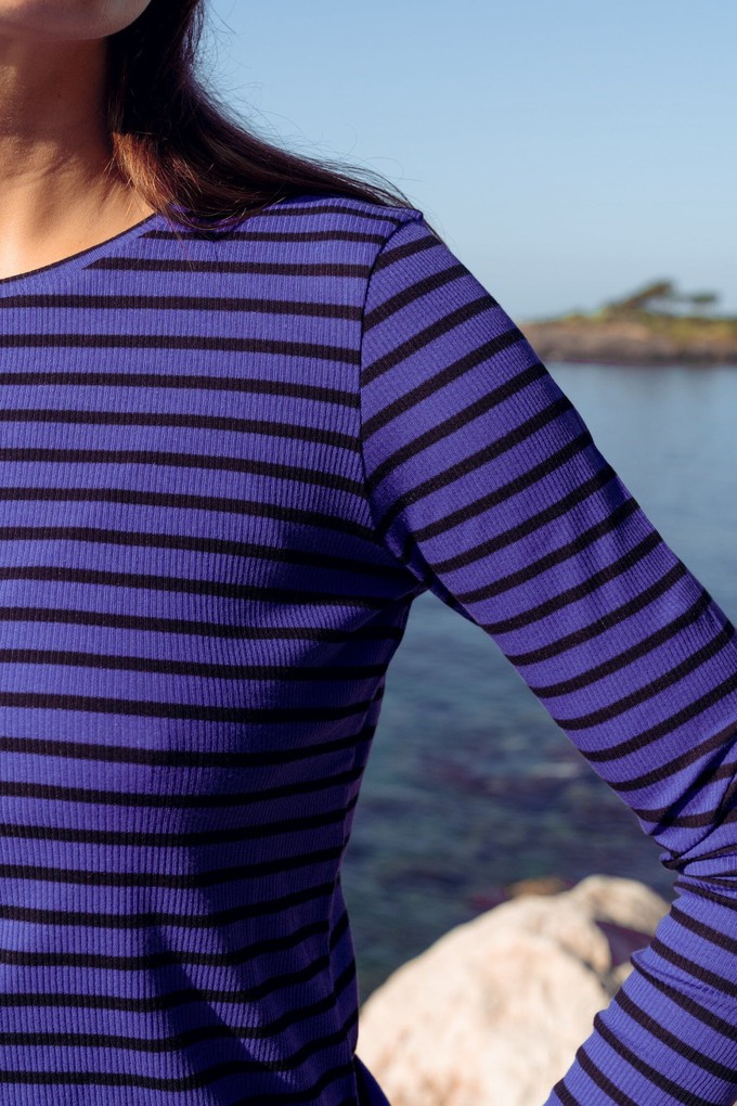 Striped Crew Neck T-shirt from Lavender Hill Clothing