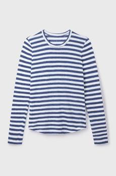 Long Sleeve Striped Linen T-shirt via Lavender Hill Clothing