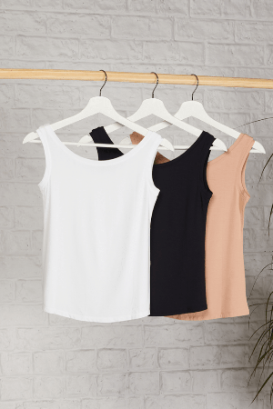 Sleeveless Micro Modal Vest Top from Lavender Hill Clothing