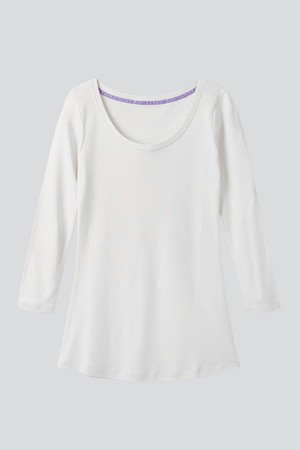 3/4 Sleeve Scoop Neck Cotton Modal Blend T-Shirt from Lavender Hill Clothing