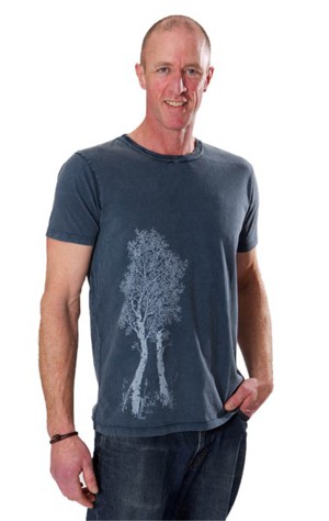 Fairwear Organic Shirt Men Stone Washed Blue Birke from Life-Tree