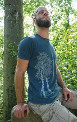 Fairwear Organic Shirt Men Stone Washed Blue Birke from Life-Tree