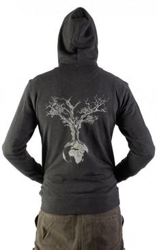 Fairwear Organic Hoodie Zipper Unisex Weltenbaum Heather Grey via Life-Tree