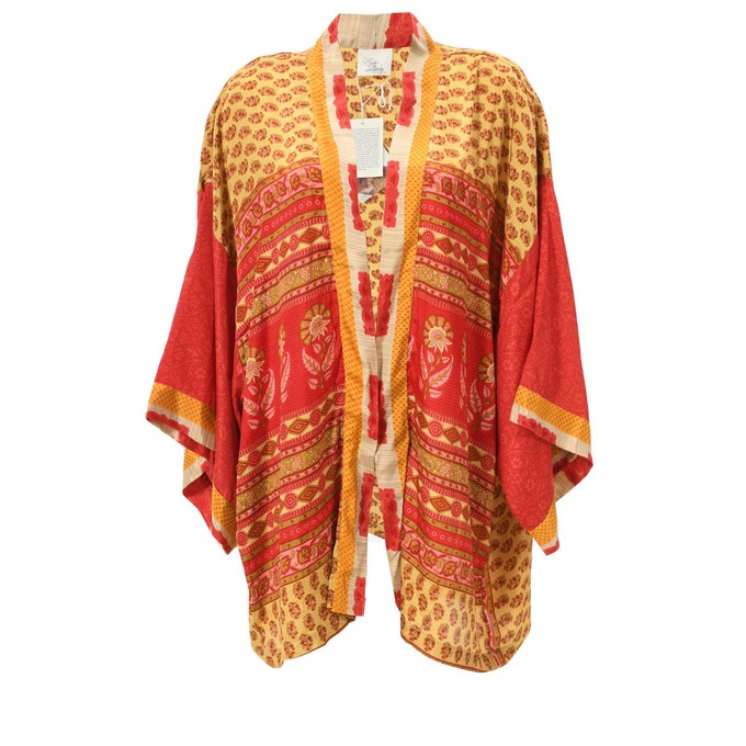 If Saris Could Talk Kimono- Golden Marigold from Loft & Daughter