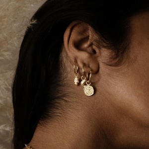 Tiny Sun & Moon Hoops Gold Vermeil from Loft & Daughter