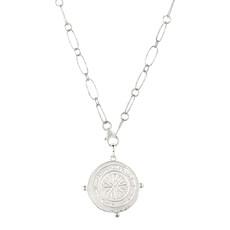 Divine Compass Link Chain Pendant Silver via Loft & Daughter