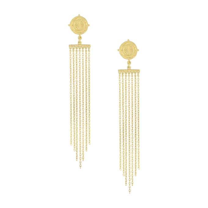 Divine Compass Earrings Gold Vermeil from Loft & Daughter