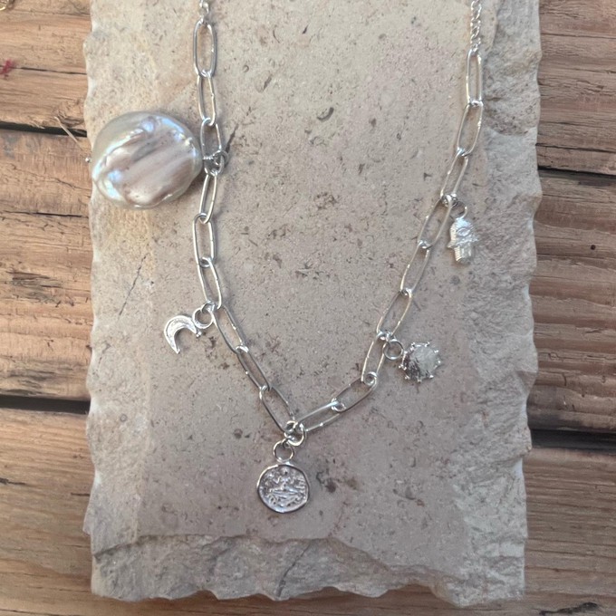 Serendipity Charm Necklace Silver- Outlet from Loft & Daughter