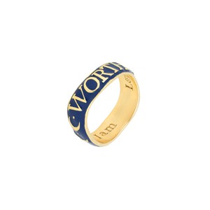 Worthy Affirmation Stacking Ring Blue from Loft & Daughter