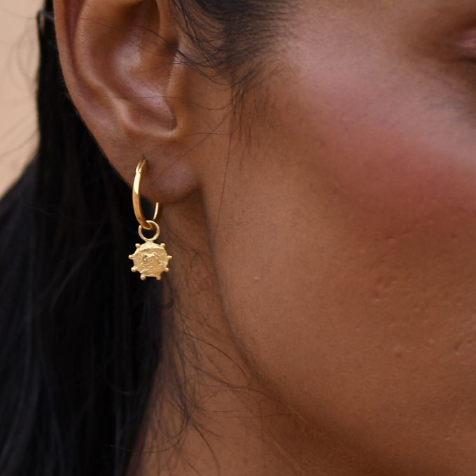 Tiny Sun & Moon Hoops Gold Vermeil from Loft & Daughter