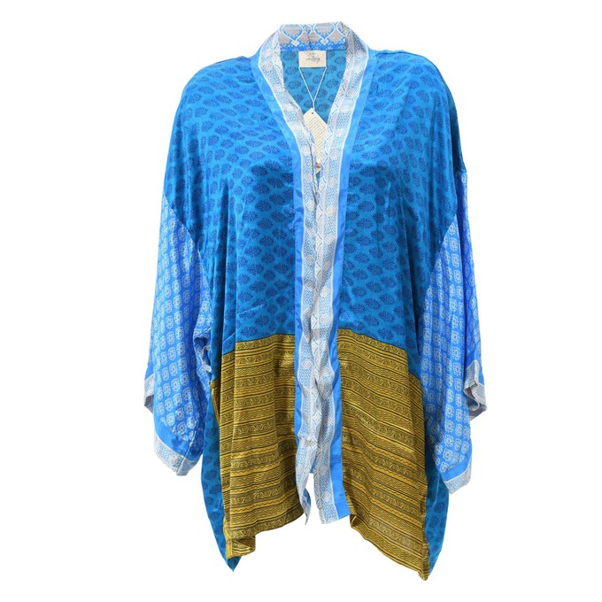 If Saris Could Talk Kimono- Blue Topaz from Loft & Daughter