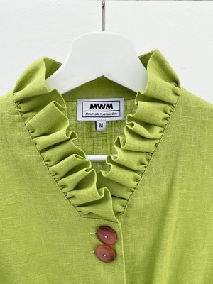 Eleonora Green Linen Dress from Masha Maria