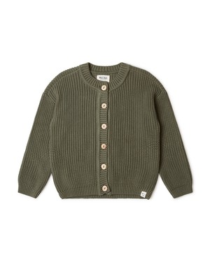 Crewneck Cotton Cardigan juniper from Matona