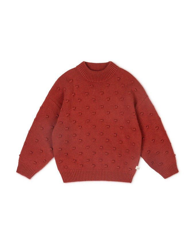 Bobble Sweater Kids oxide red from Matona