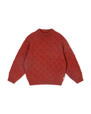 Bobble Sweater Kids oxide red from Matona