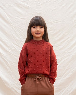 Bobble Sweater Kids oxide red from Matona