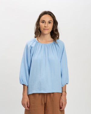 Muslin Blouse powder blue from Matona