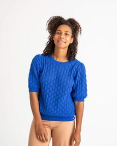 Knit Blouse cobalt via Matona