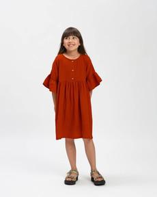 Volant Dress brick via Matona