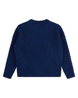 Round Neck Sweater royal blue from Matona