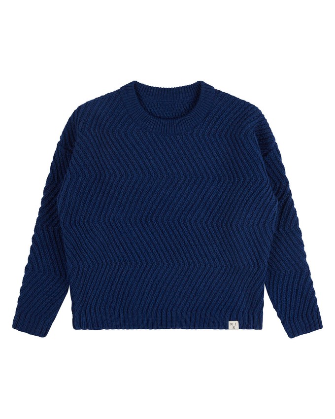 Round Neck Sweater royal blue from Matona