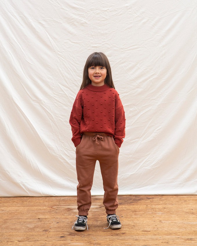 Bobble Sweater Kids oxide red from Matona