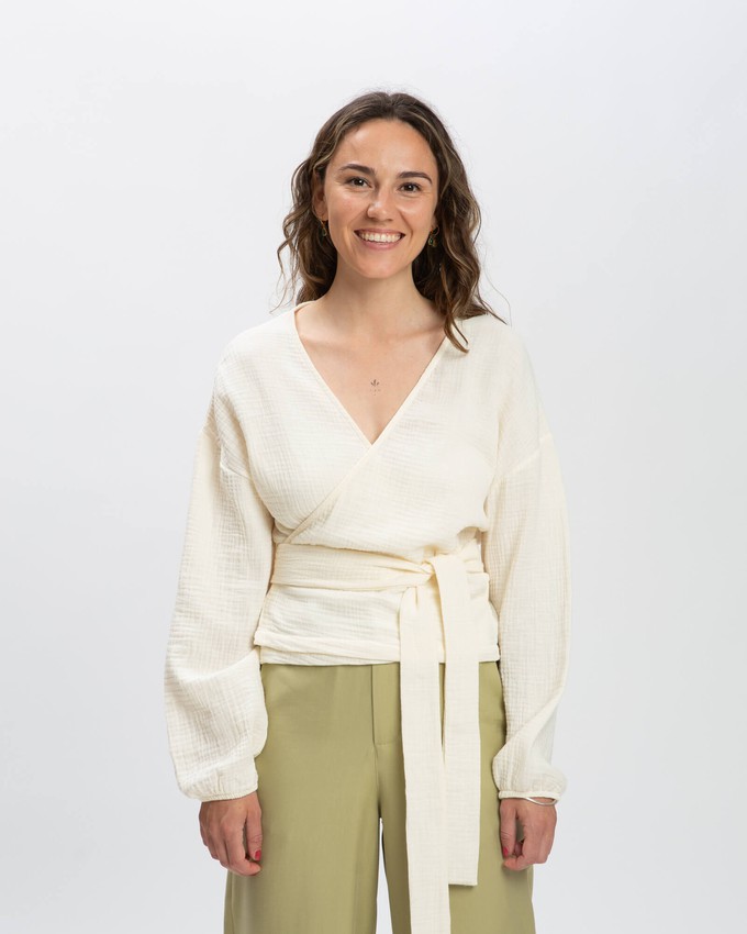 Muslin Wrap Blouse ecru from Matona