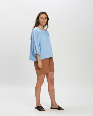 Muslin Blouse powder blue from Matona