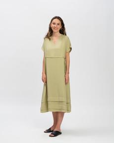 Tencel Dress slate green via Matona