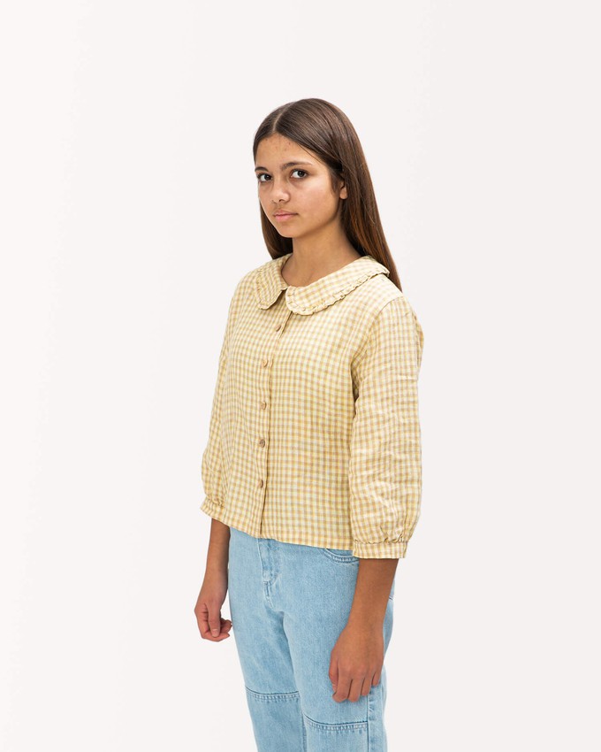 Vintage Collar Blouse dijon check from Matona