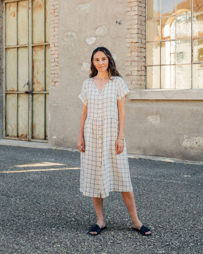 Linen Midi Dress coffee from Matona