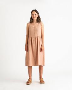 Gathered Dress rosewood via Matona