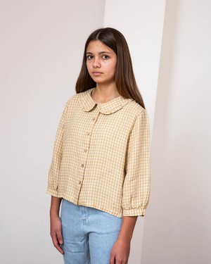 Vintage Collar Blouse dijon check from Matona