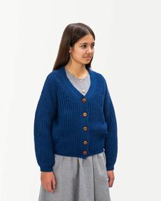 V-Neck Cardigan royal blue via Matona