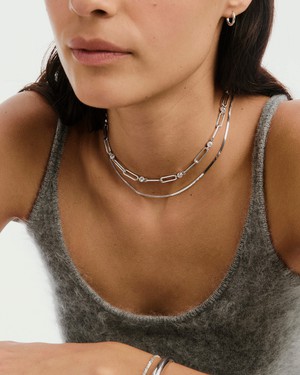 Zadie Lab Grown Sapphire Chain Necklace from Mejuri