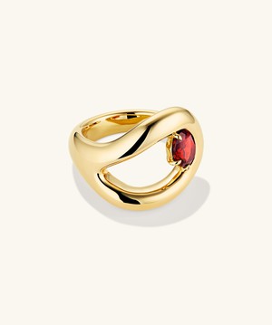 Organic DÃ´me Curve Gemstone Ring from Mejuri