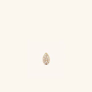 Pave Diamond Flat Back Pear Stud from Mejuri