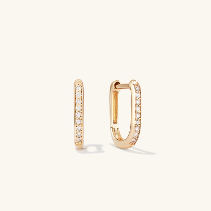 Pavé Diamond U Hoops from Mejuri