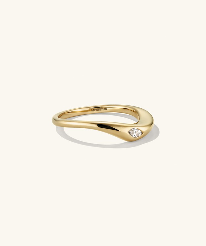 Organic DÃ´me Thin Marquise Cut Nesting Ring from Mejuri