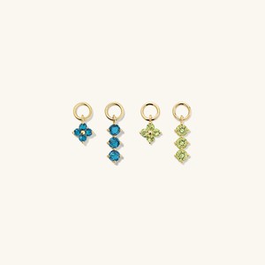 Single Gemstone Cluster Hoop Charm from Mejuri