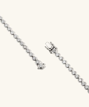 Zadie Bezel Lab Grown Sapphire Tennis Bracelet from Mejuri